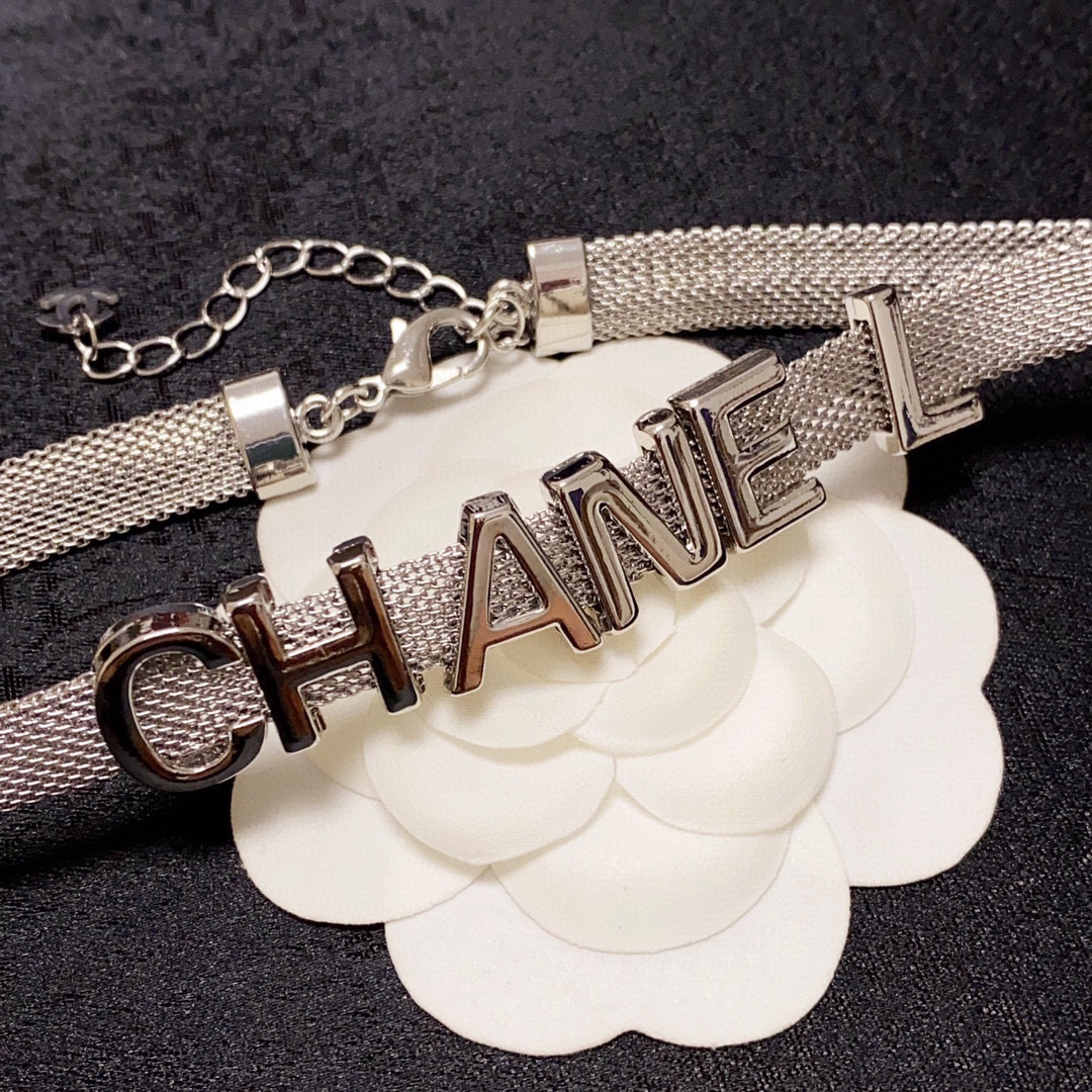 Chanel Letters Wide Necklace
