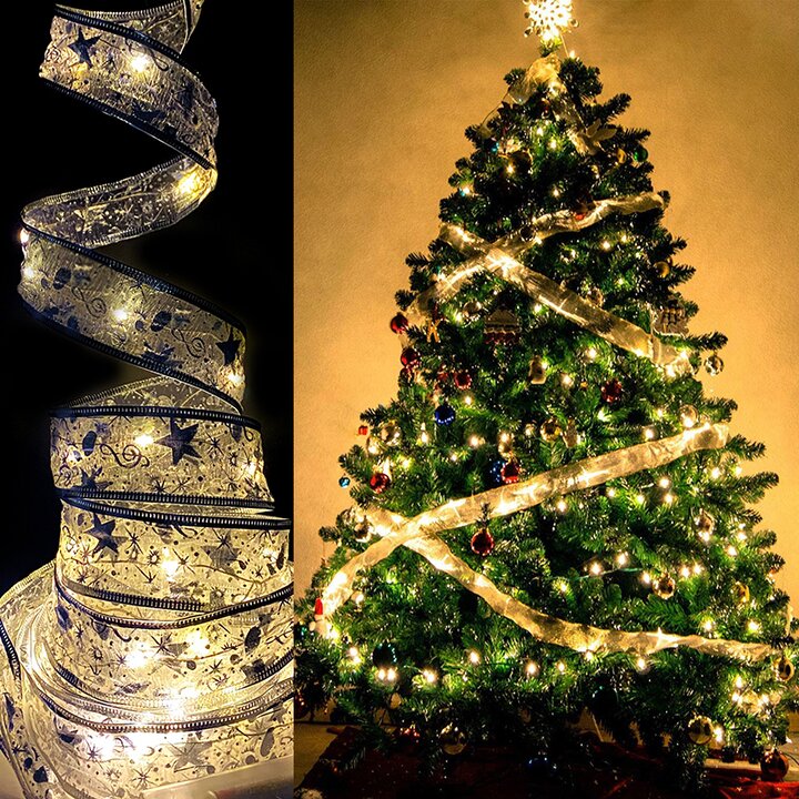 Christmas Ribbon Fairy Lights( 🔥Buy 2 get 1 free now)