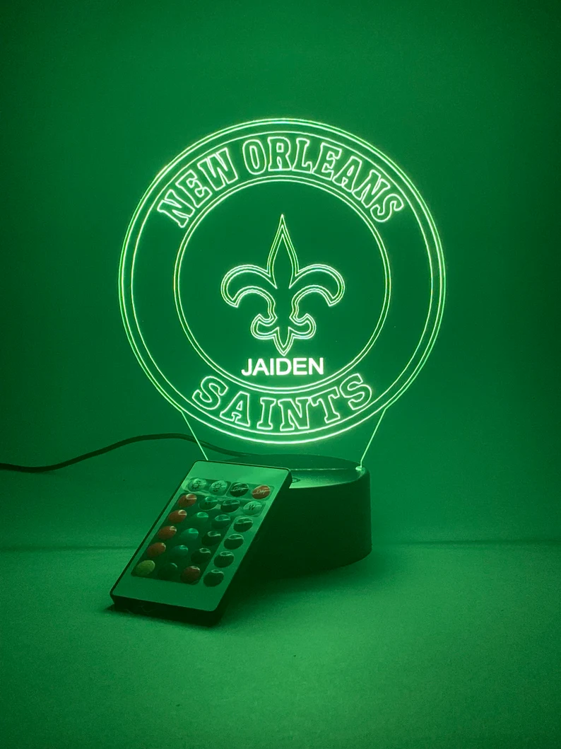 NEW ORLEANS SAINTS 3D LAMP PERSONALIZED