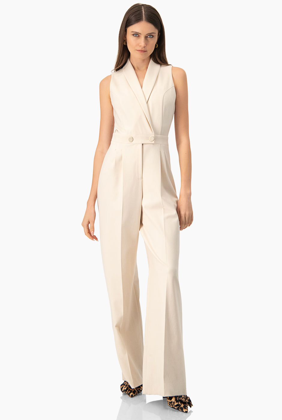 Jumpsuit liso de escote en V