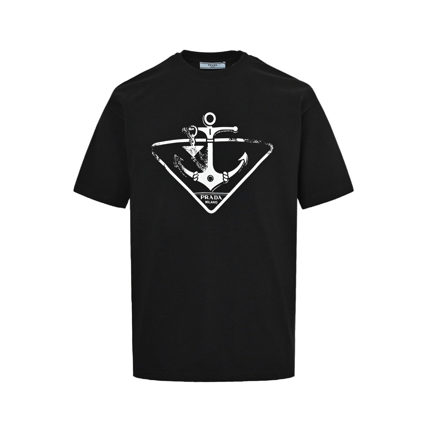 Prada 25ss anchor triangle print short sleeve