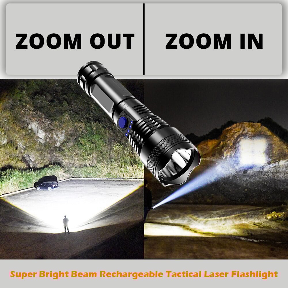 🎁Last Day Promotion- SAVE 70%🏠LED Rechargeable Tactical Laser Flashlight-Buy 2 Free VIP Shipping