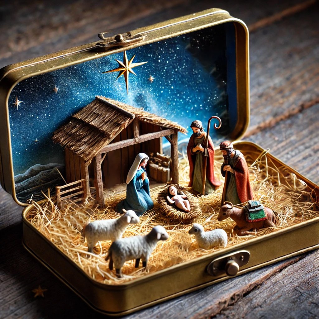 🔥Last Day 49% OFF - Miniature Nativity Scene Tin Box