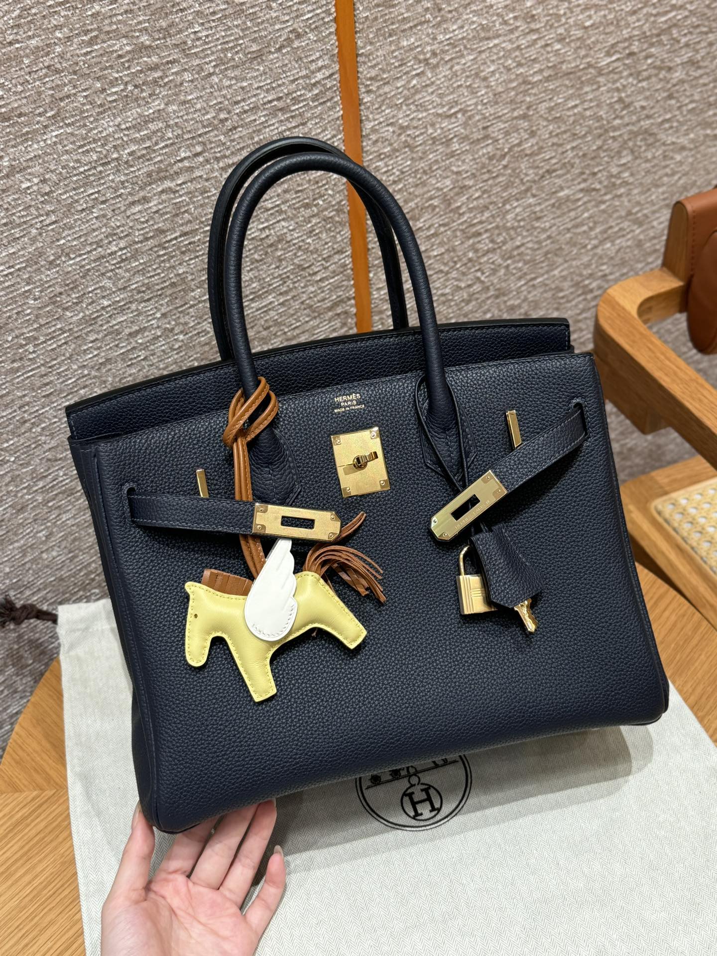Hermès Birkin 76Bleu indigo (Handmade to order)