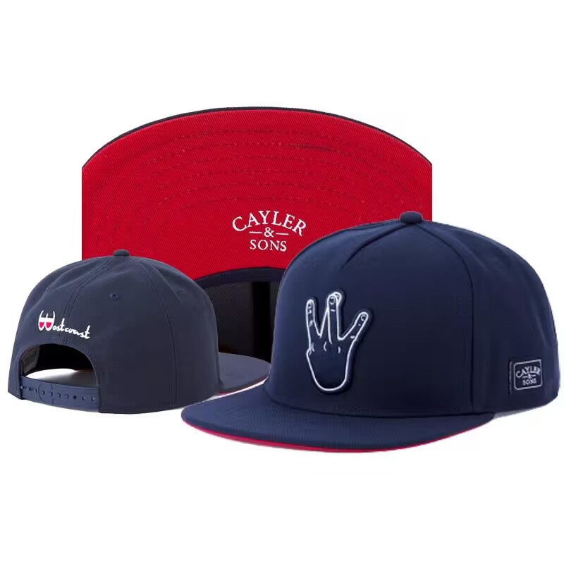 Embroidered hip-hop men's and women's trendy street sun hat flat brim hip-hop hat