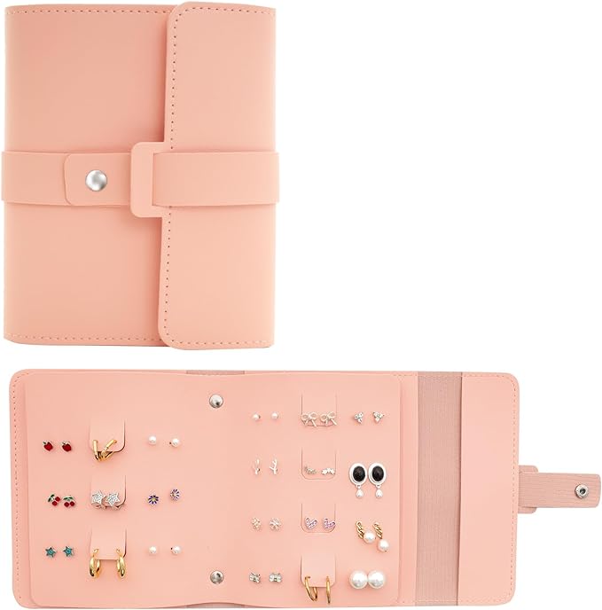 👍2024 New Arrival- 50% OFF💥Portable Leather Earring Organizer Book