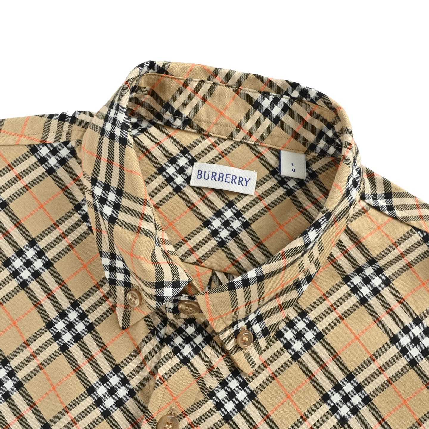 Burberry 25ss shield embroidered oblique check short sleeve shirt