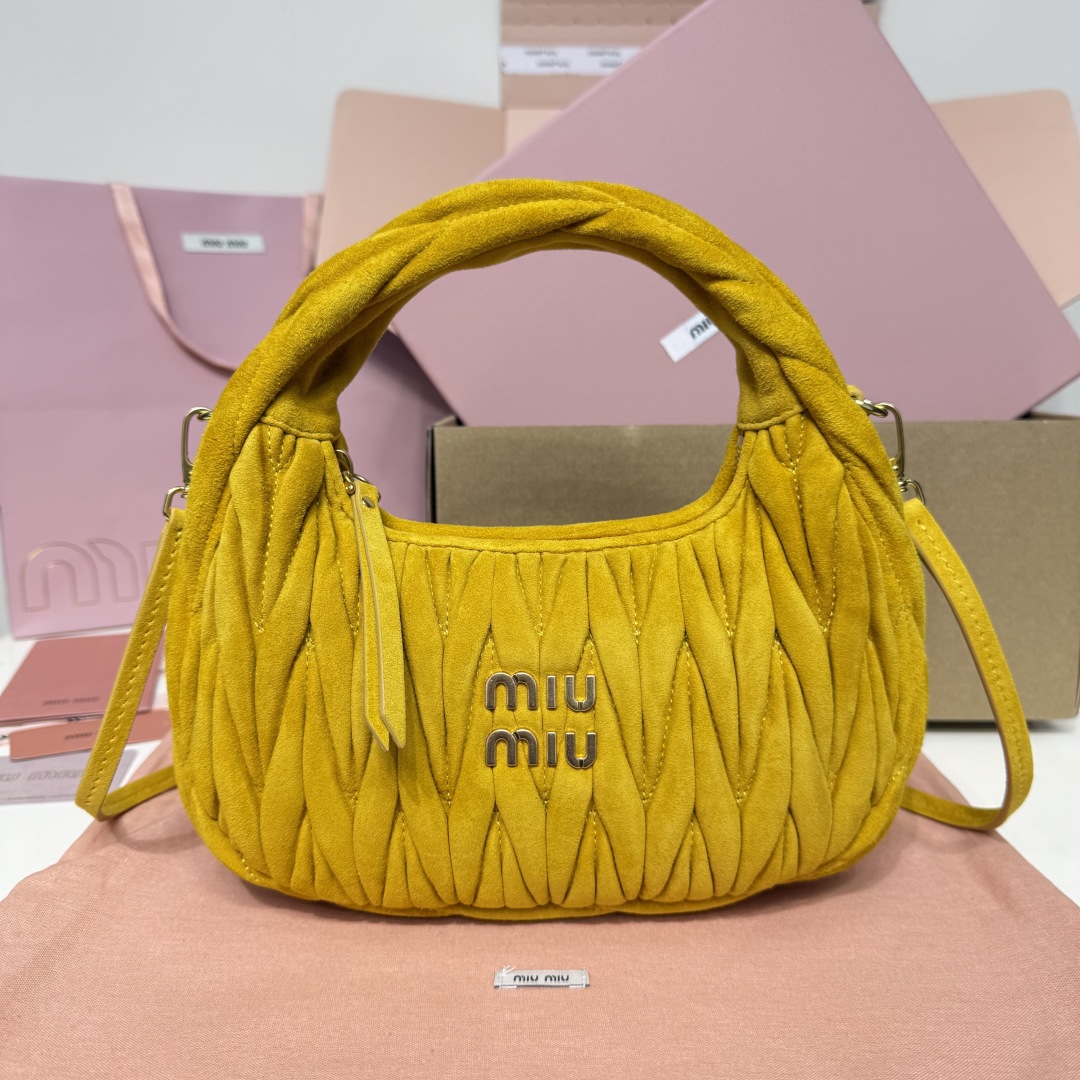 Miu Miu Miu Wander suede leather handbag 5BC125