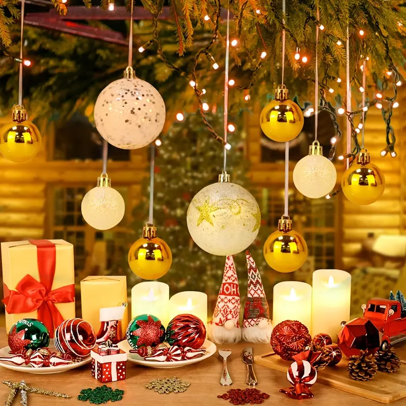 🌲🌲(40-44)Piece Deluxe Shatterproof Christmas Ball Ornaments Set