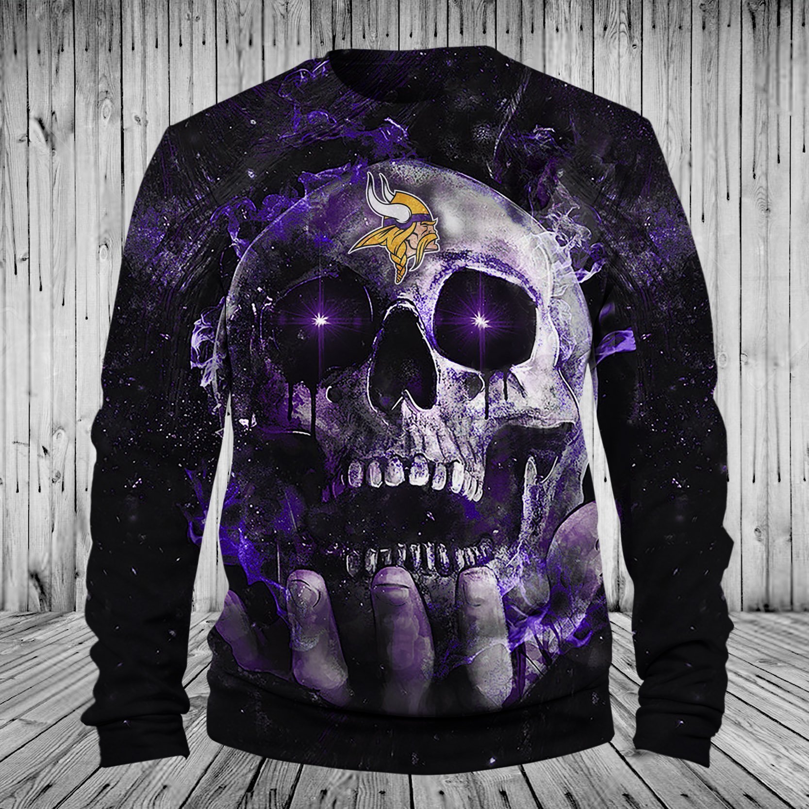 VIKINGS HOODIE 3D SKULL 66
