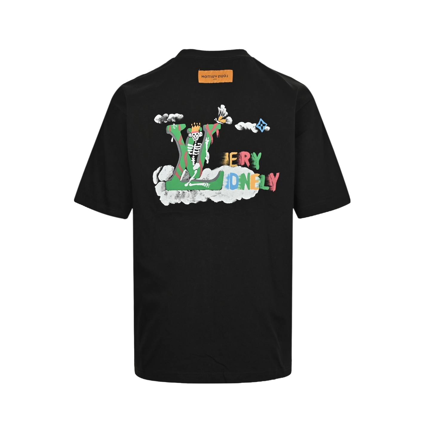 Louis Vuitton 25ss floral lettering print short sleeve