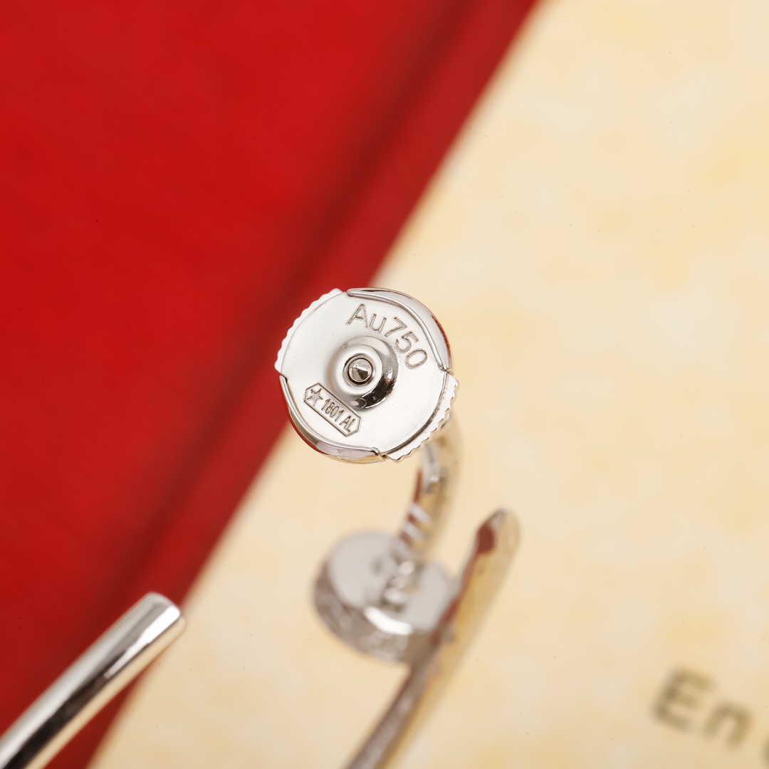 Cartier nail diamond earrings