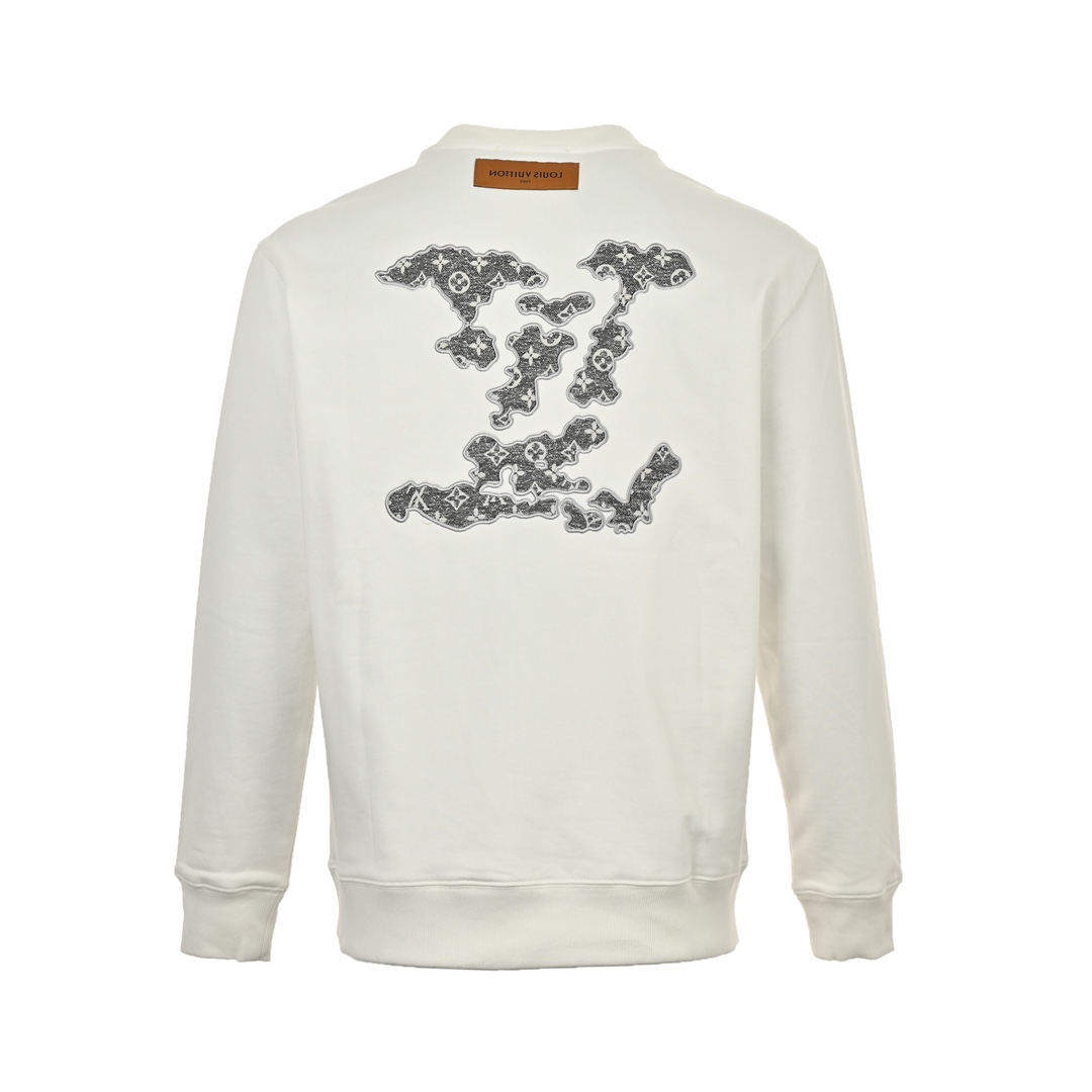 Louis Vuitton 24Fw monogram cloud lettering embroidered crew neck sweatshirt