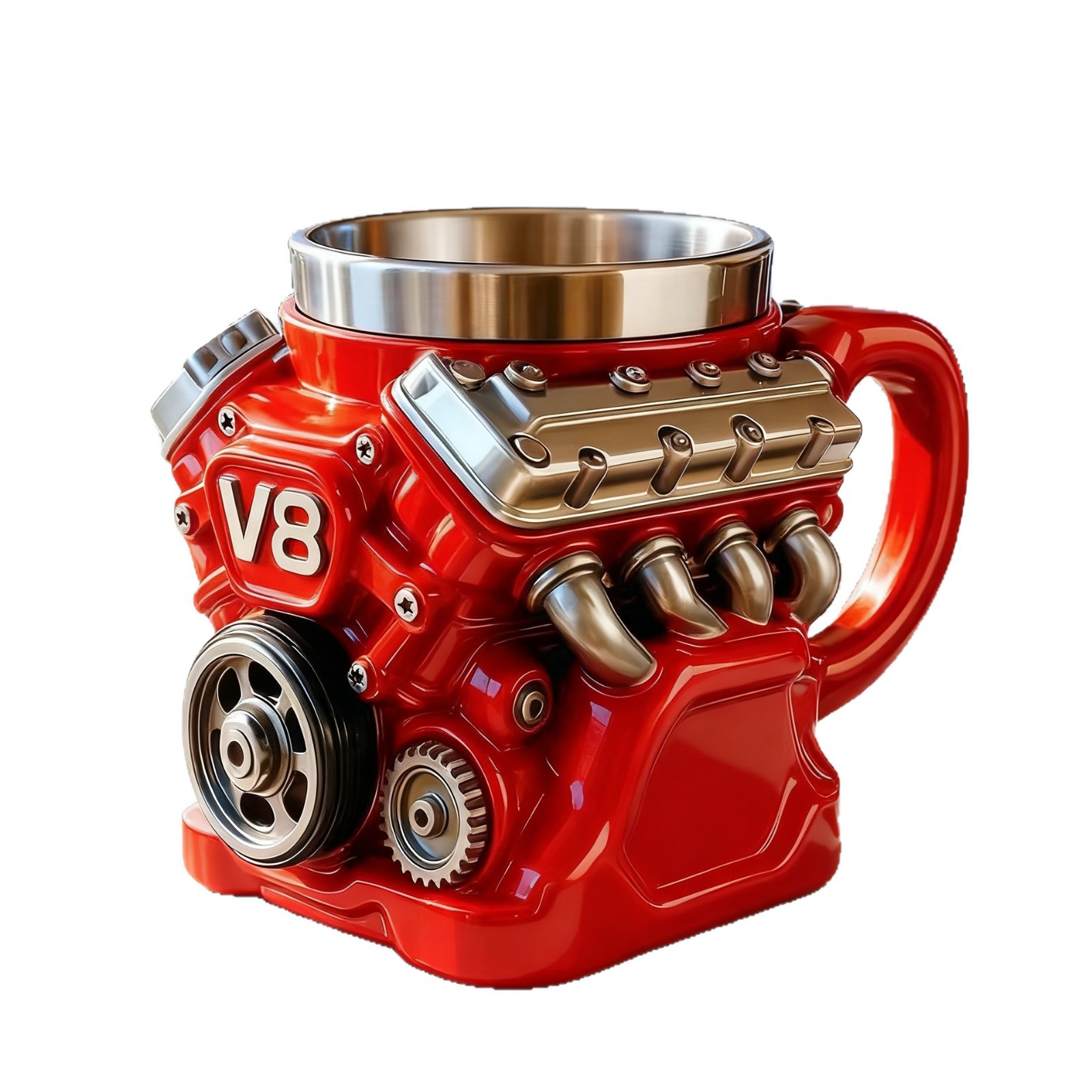 Bestselling V8 V6 Engine Stainless Steel 3D Mug (Engine Resin Mug)