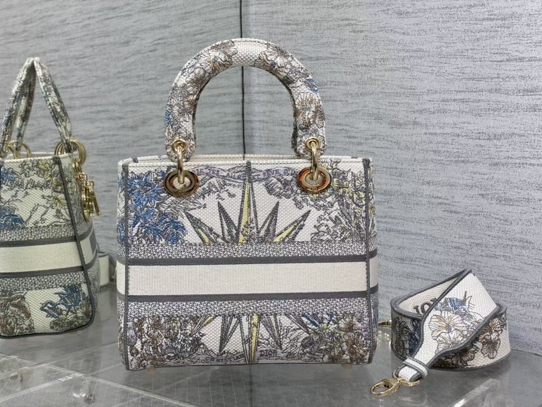 Dior CD Lady Embroidered Diana Bag 6605