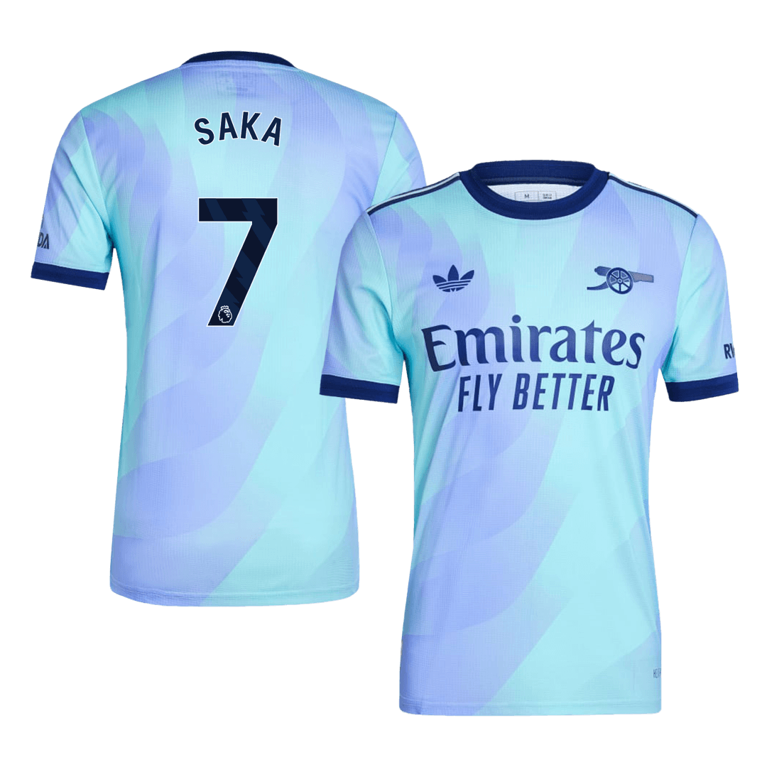SAKA No. 7 Arsenal Third Away Authentic Football Shirt 2024/25