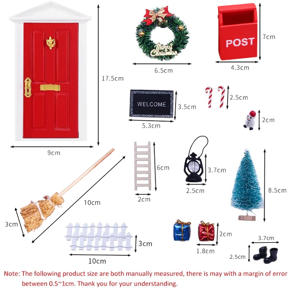 🔥CHRISTMAS ON SALE🔥20-Piece Christmas Elf Fairy Doors Decorations