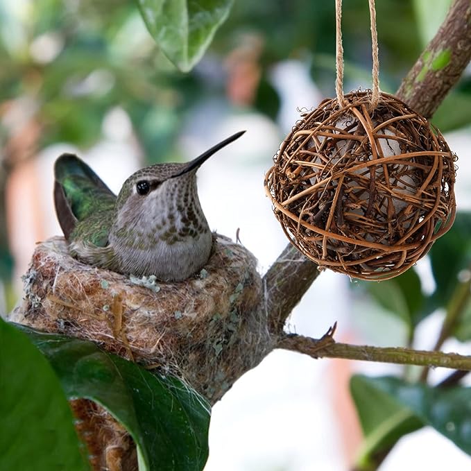 Nesting Material Balls For Birds - ( Natural Wool & Handmade )