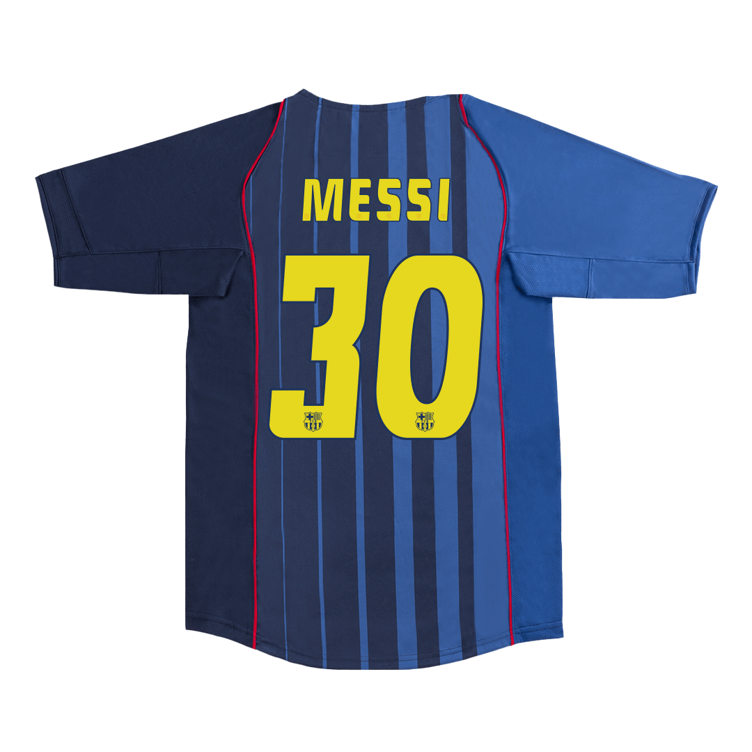 MESSI #30 Retro Barcelona Away Football Shirt 2004/05