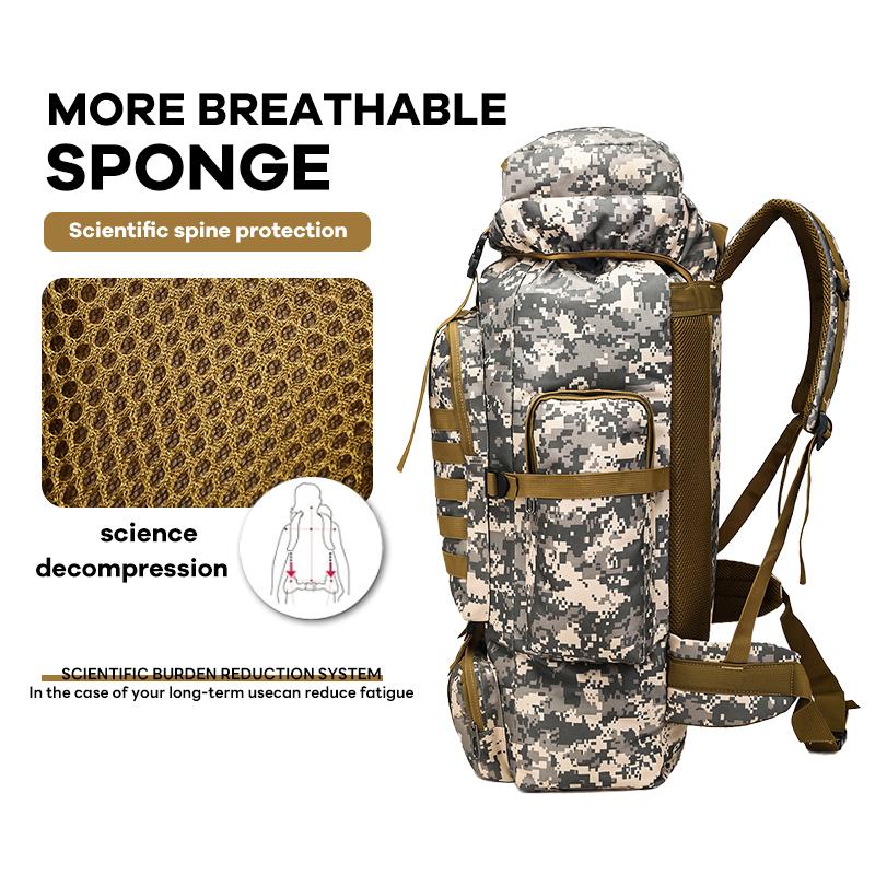 🔥ON SALE - 50% OFF🔥80L Camping Hiking Military Tactical Backpack,Waterproof and Breathable Travel Backpack