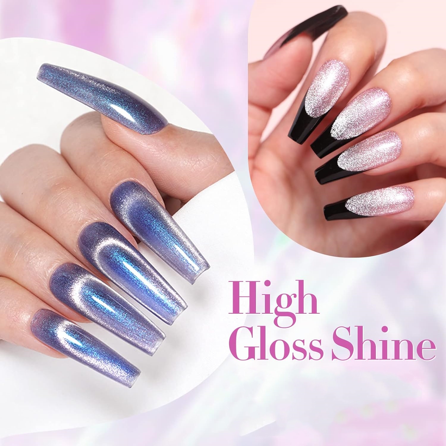 👍Last Day Promotion 60% OFF💥GLITTER CAT EYE - 4 Color Solid Nail Gel New Nail Polish Plate Uv Mousse Cream Manicure