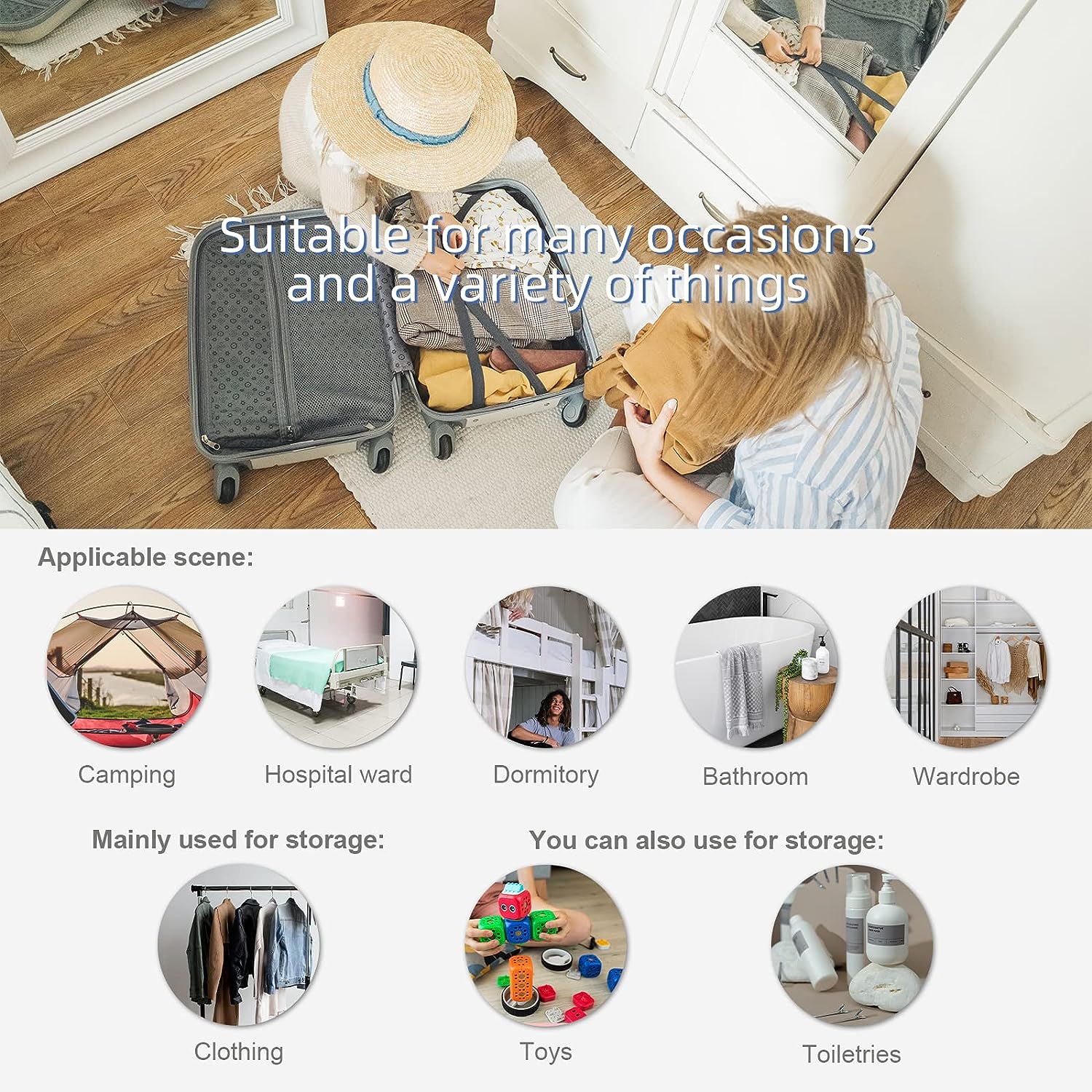 (🔥Last Day Promotion-SAVE 50% OFF)✈Collapsible Portable Hanging Large Capacity Luggage Storage Bag🧳-BUY 2 GET 10% OFF & FREE SHIPPING