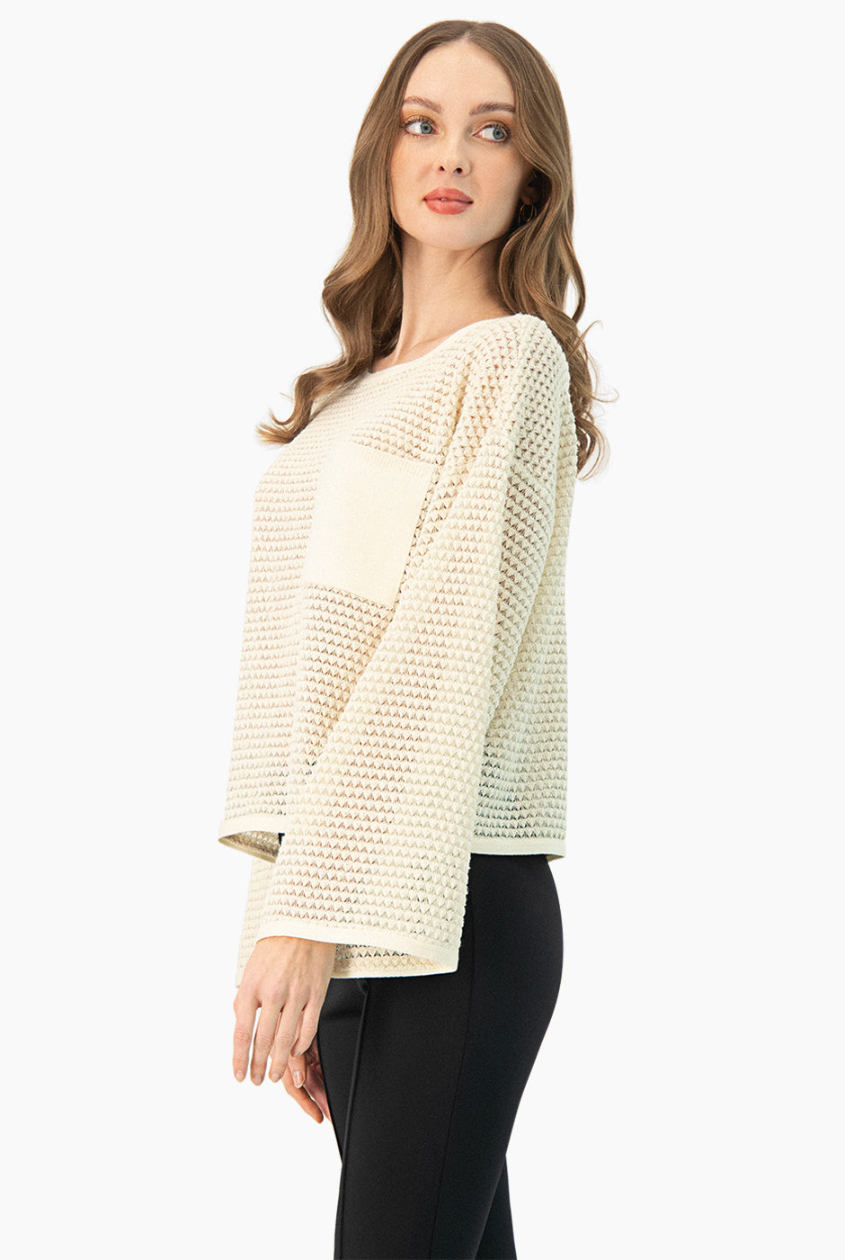 Blusa tejida de manga amplia
