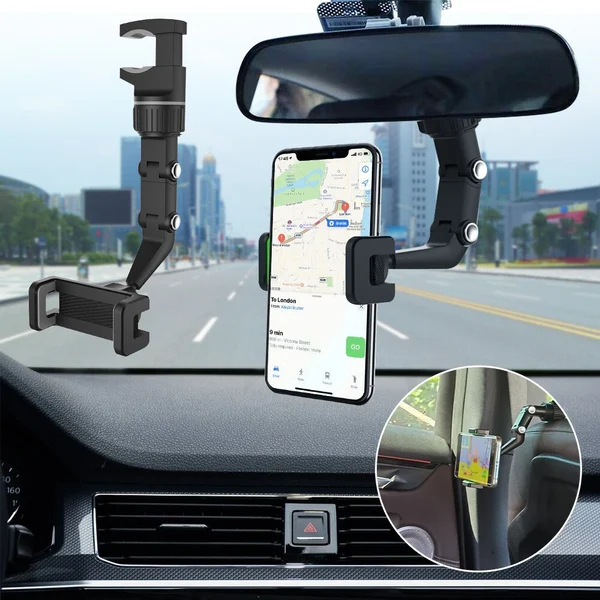 😍2022 Summer Hot Sale- 49% OFF🌹Multifunctional Rearview Mirror Phone Holder-Buy 2 Free Shipping
