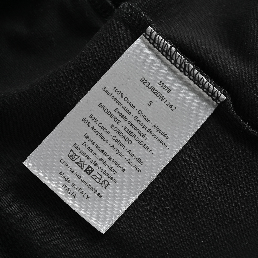 Dior 23ss pocket signature embroidered short sleeve