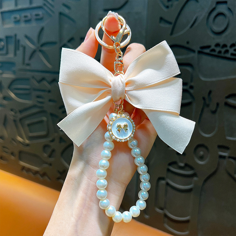🎀🎀Bow Pearl Keychain Pendant