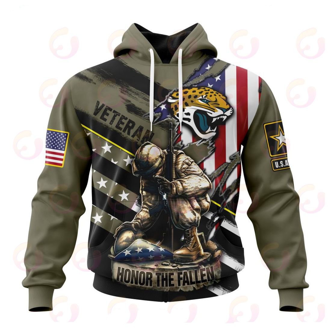 JACKSONVILLE JAGUARS 3D HOODIE VETERANS