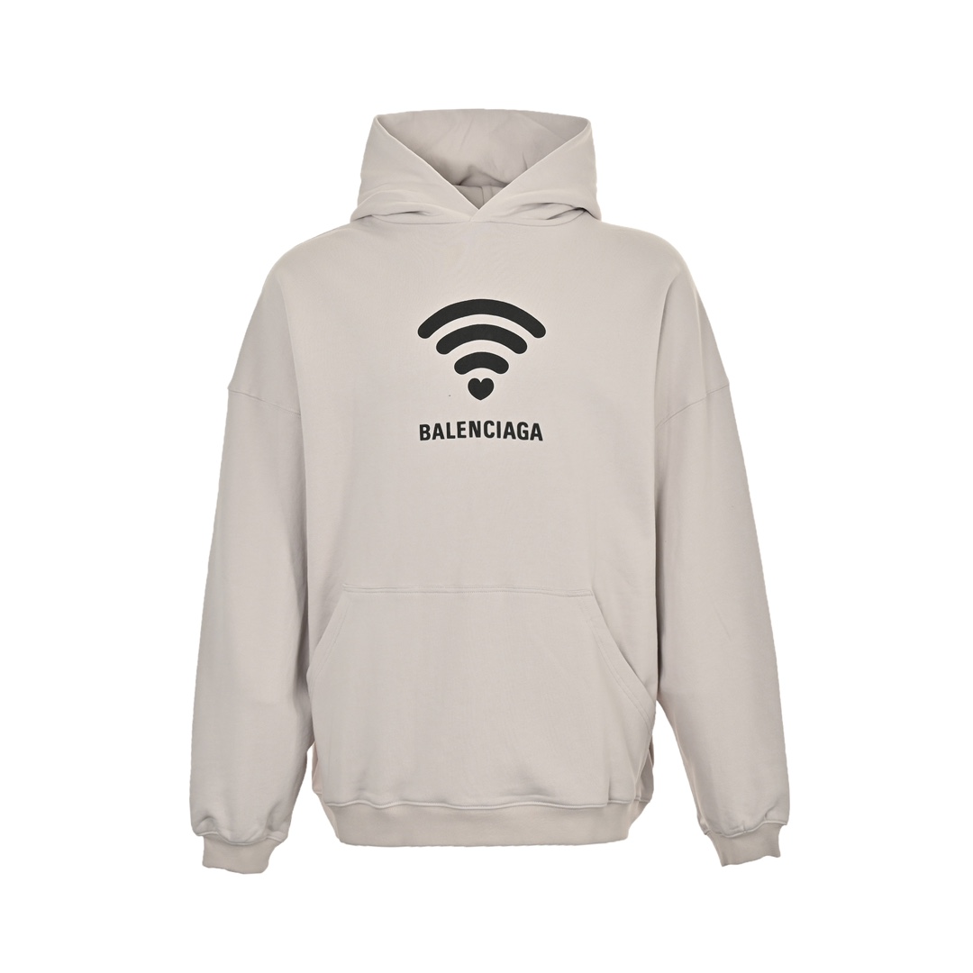 Balenciaga 24Fw Wireless Signal Letter Print Hoodie