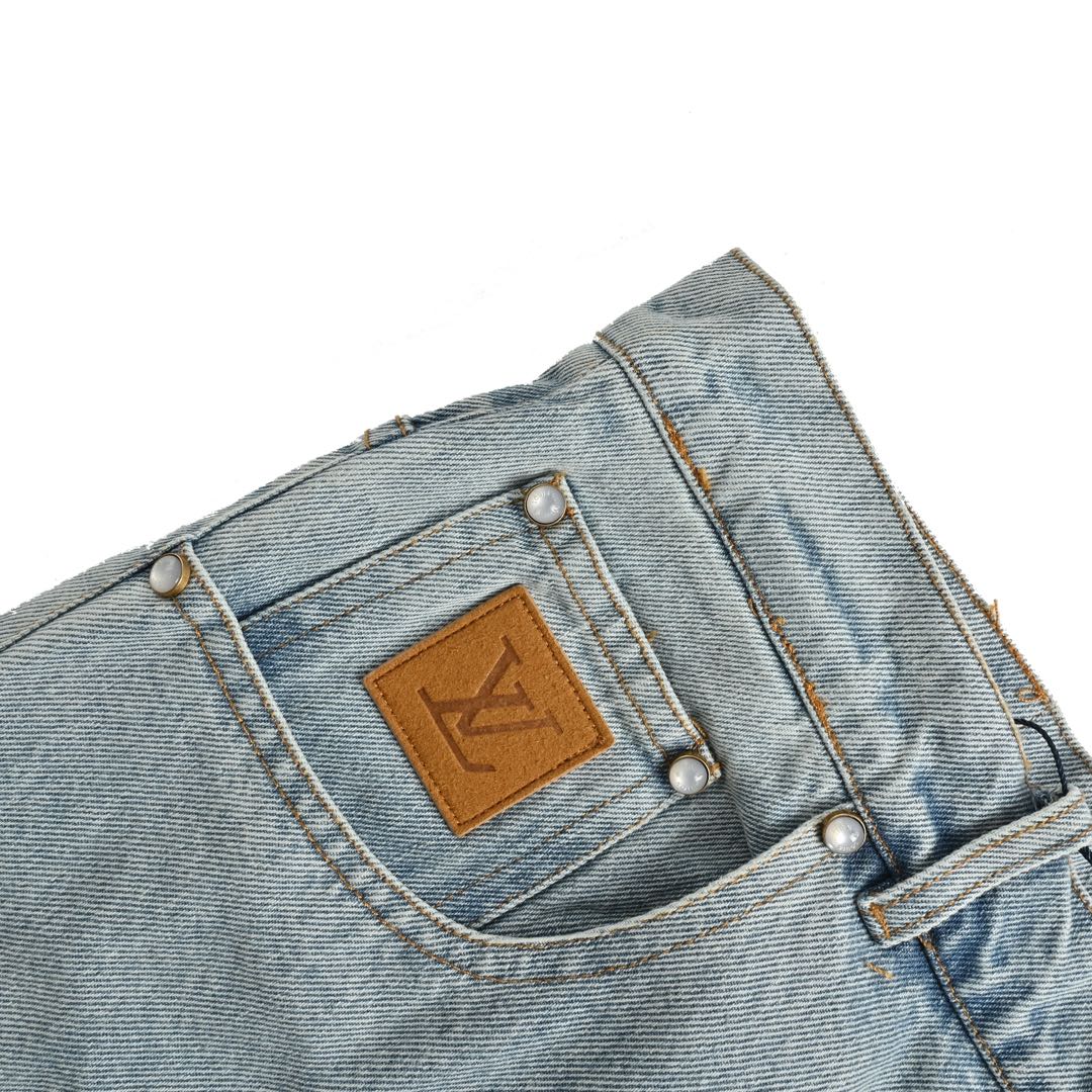 Louis Vuitton 24Fw embroidered logo jeans