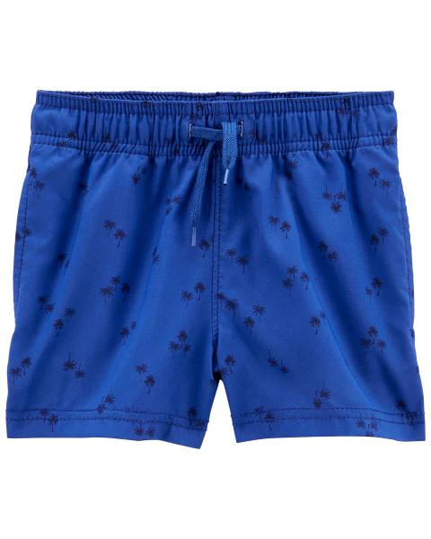 Oshkosh Kid Jersey Pocket Henley with Palm Print Quick Dry Hybrid Shorts