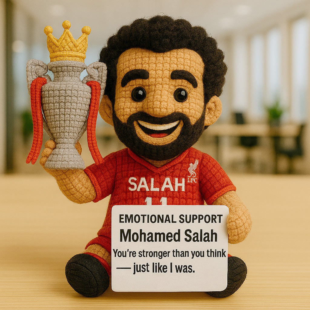 Mohamed Salah Emotional Support Crochet Dolls