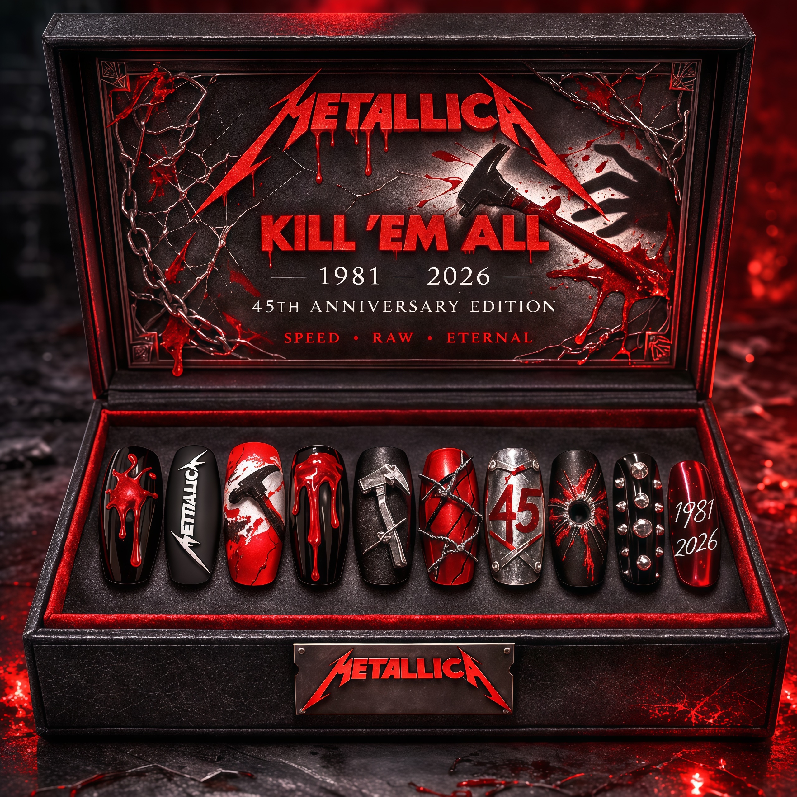 Metallica 45th Anniversary Commemorative Manicure
