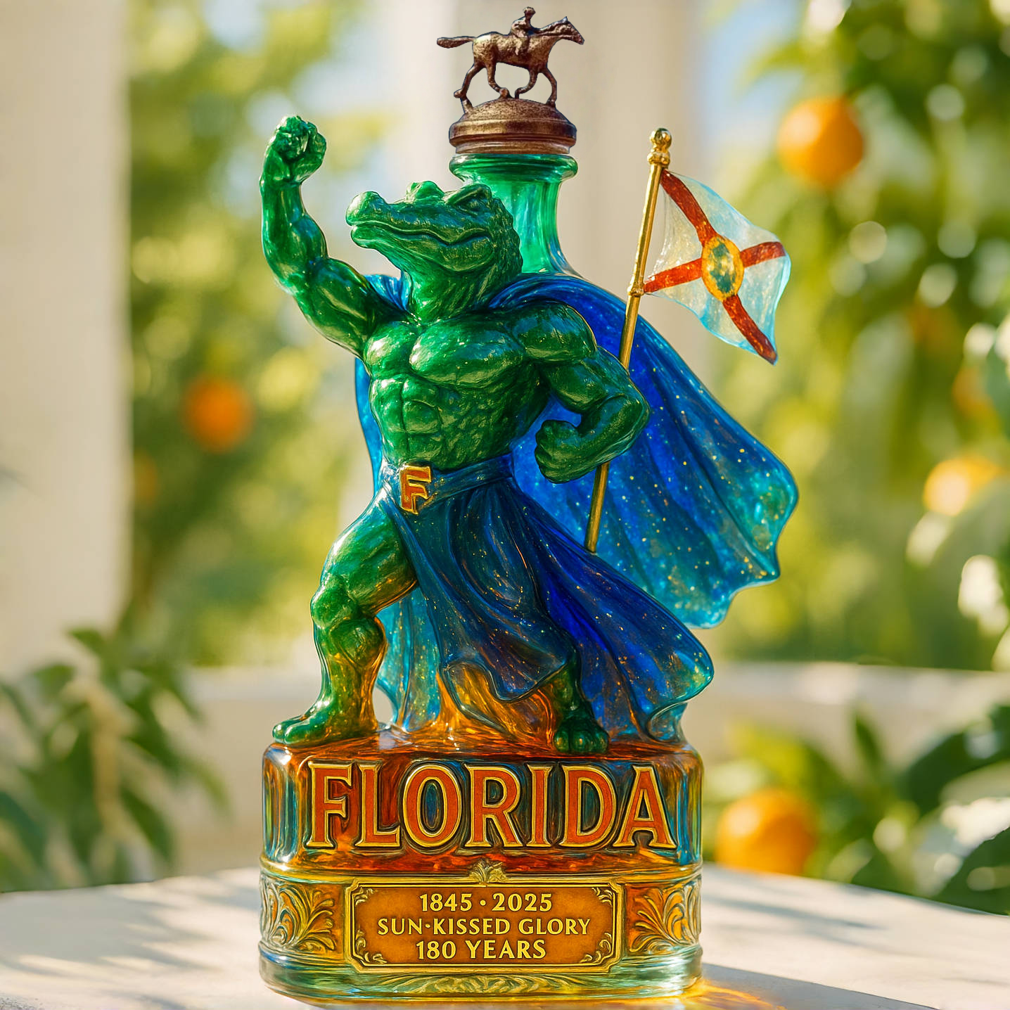 Florida 180th Anniversary Whiskey Bottle