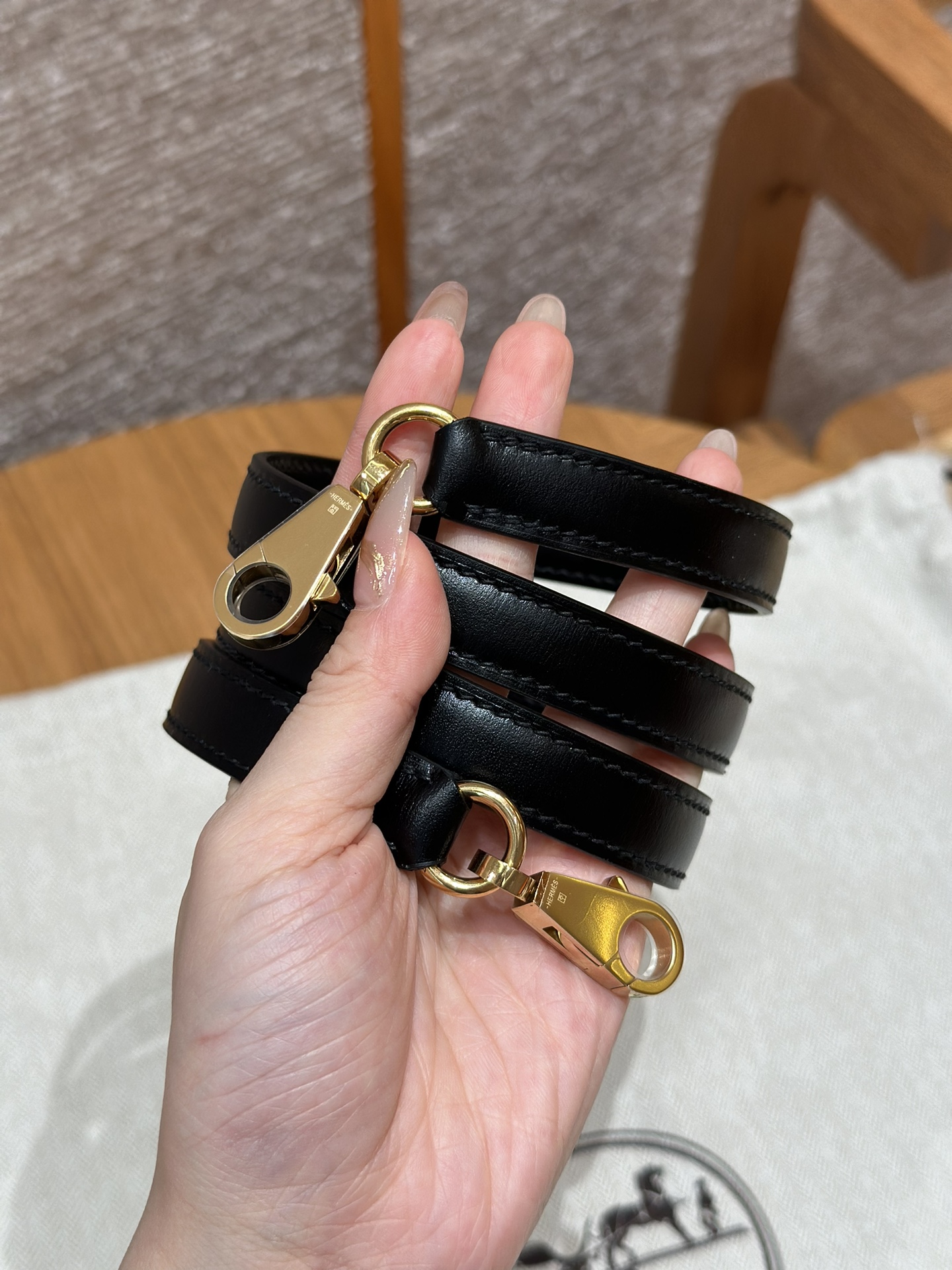 Hermès Kelly ck89noir handbag (handmade to order)