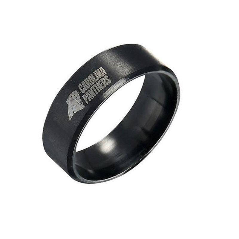 LIMITED EDITION CAROLINA PANTHERS TITANIUM STEEL RING