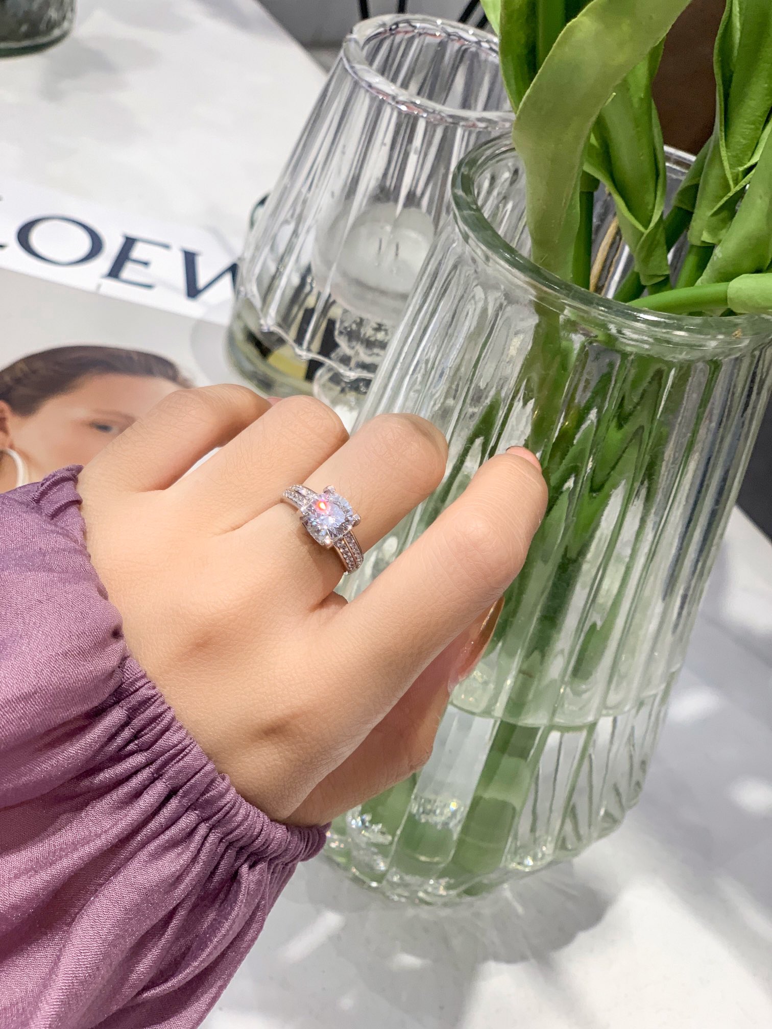 Cartier 2 carat horn ring