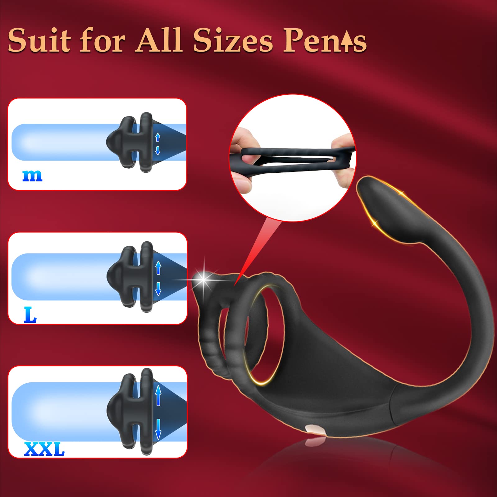 Dual Vibrating Cock Ring & Anal Plug – 3-in-1 Prostate Massager for Explosive Pleasure
