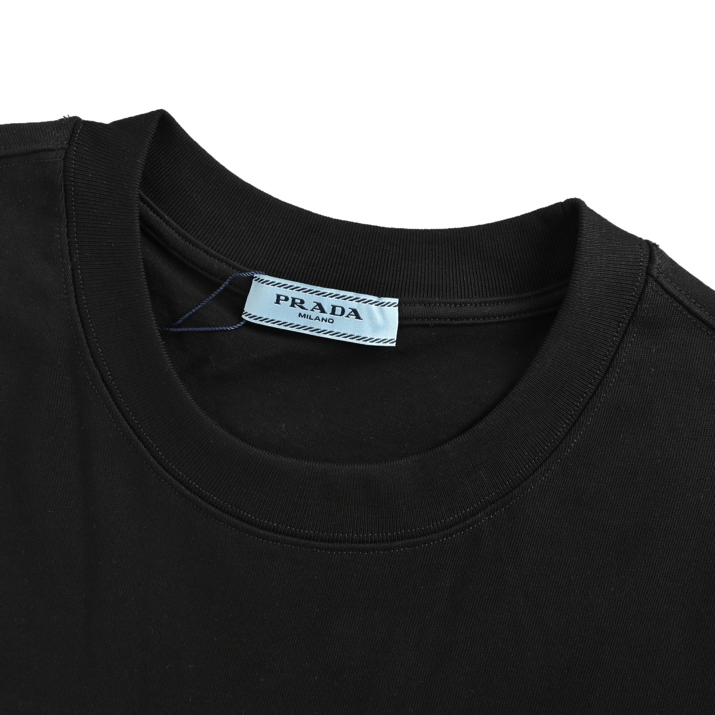Prada 25ss colorblock embroidered lettering short sleeve
