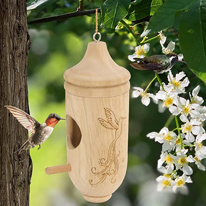 🔥Last Day Promotion-[SAVE 50% OFF]--Handmade Wooden Hummingbird House-Gift for Nature Lovers