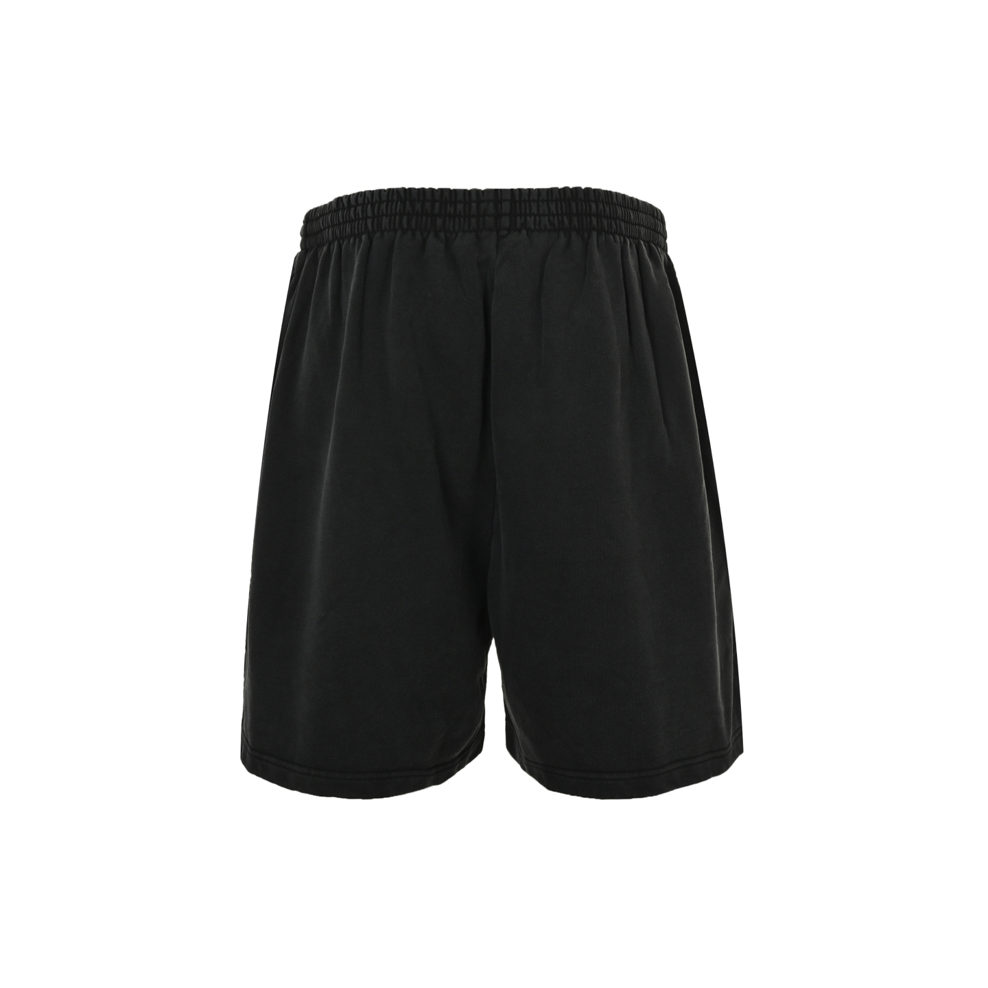 Balenciaga 25ss badge embroidered washed shorts