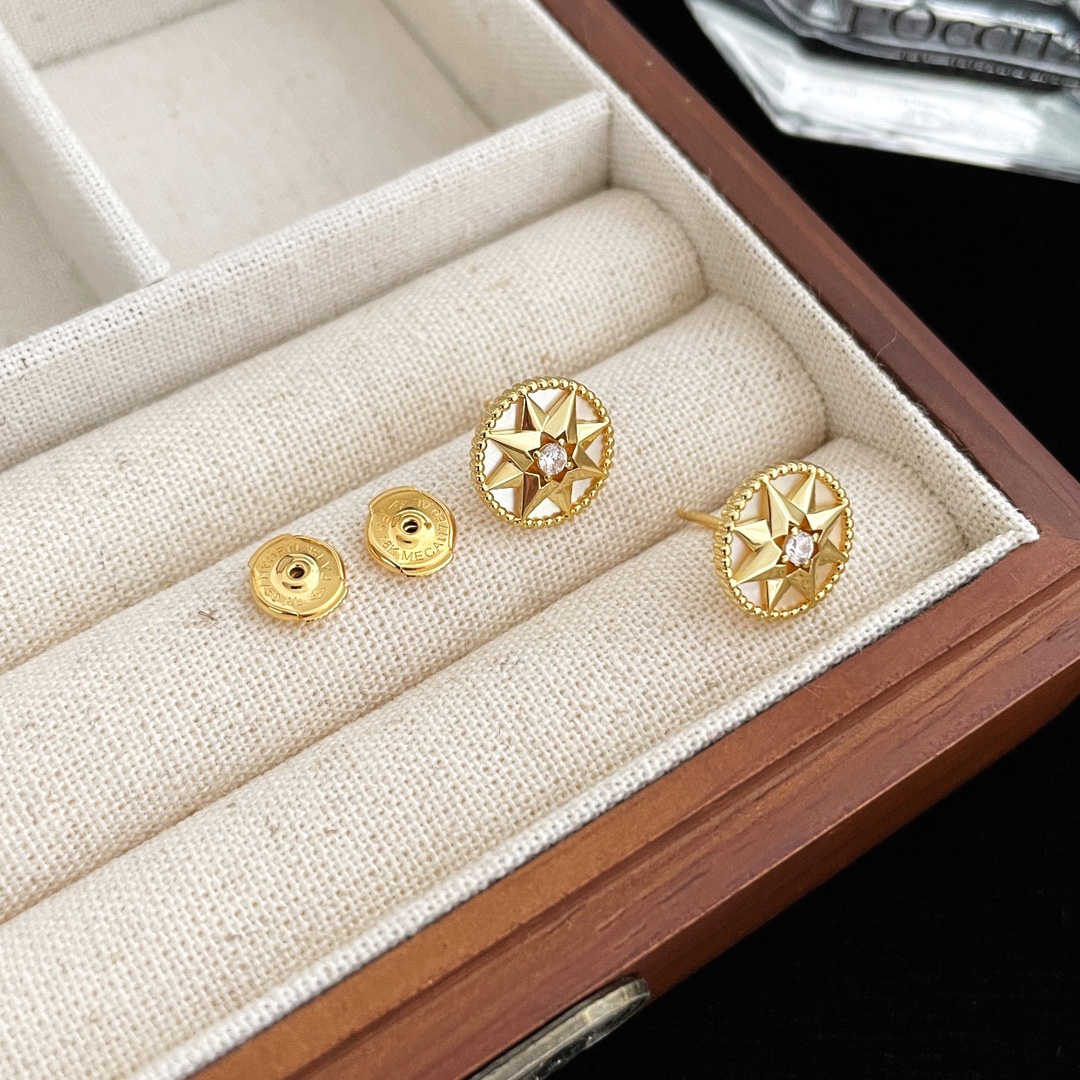 Dior eight-pointed star compass earrings