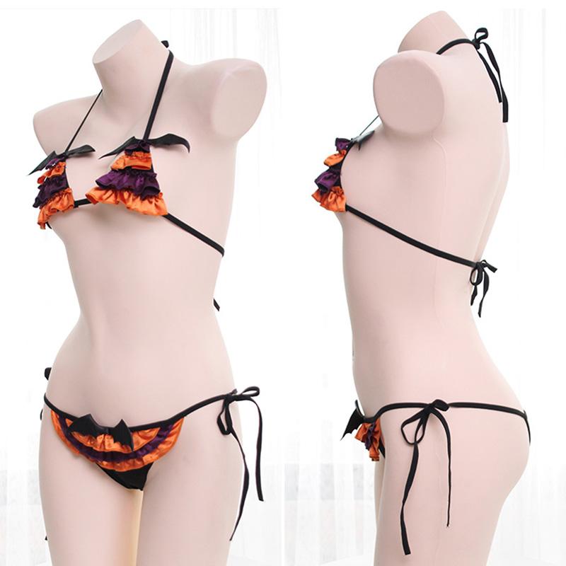 Little Devil Halter Bikini Lingerie Set