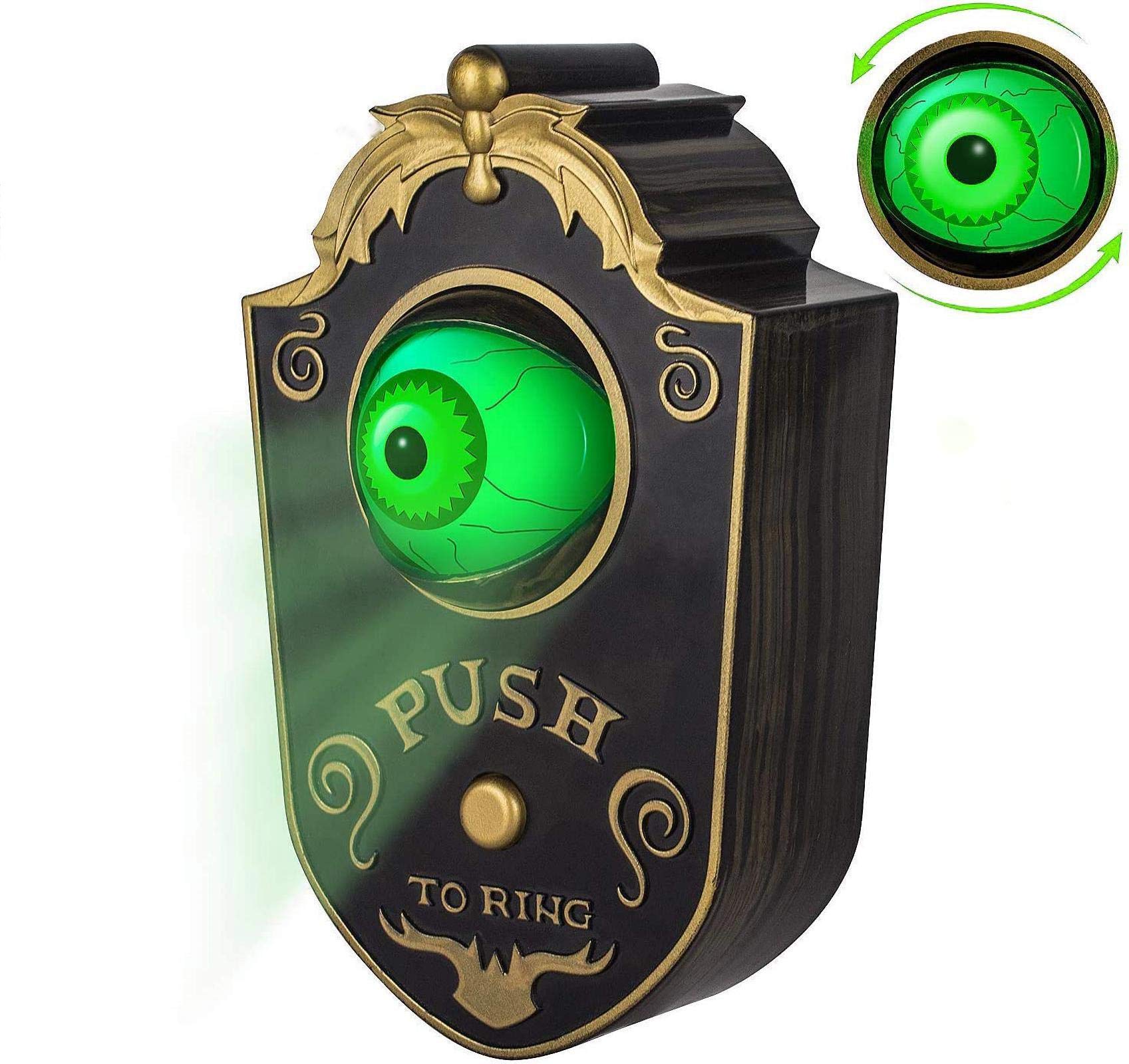 Haunted Doorbell Animated Eyeball with Spooky Sounds