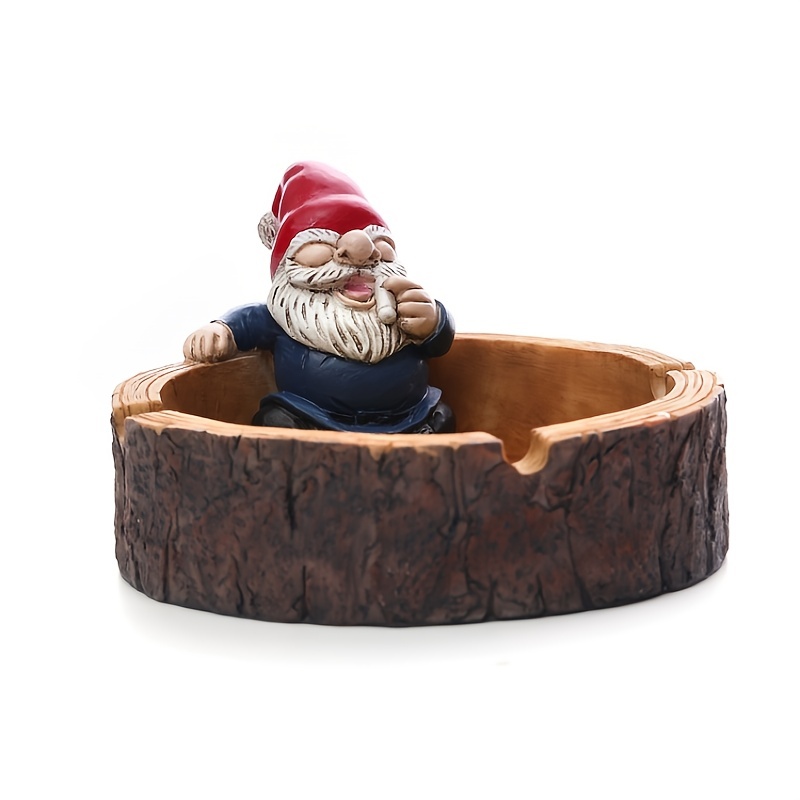 1pc Outdoor Garden Resin Handicraft Decorative Ornaments, Dwarf In The Bath Basin, Creative Home Office Ornaments, Multi-Functional Ashtray Ornaments