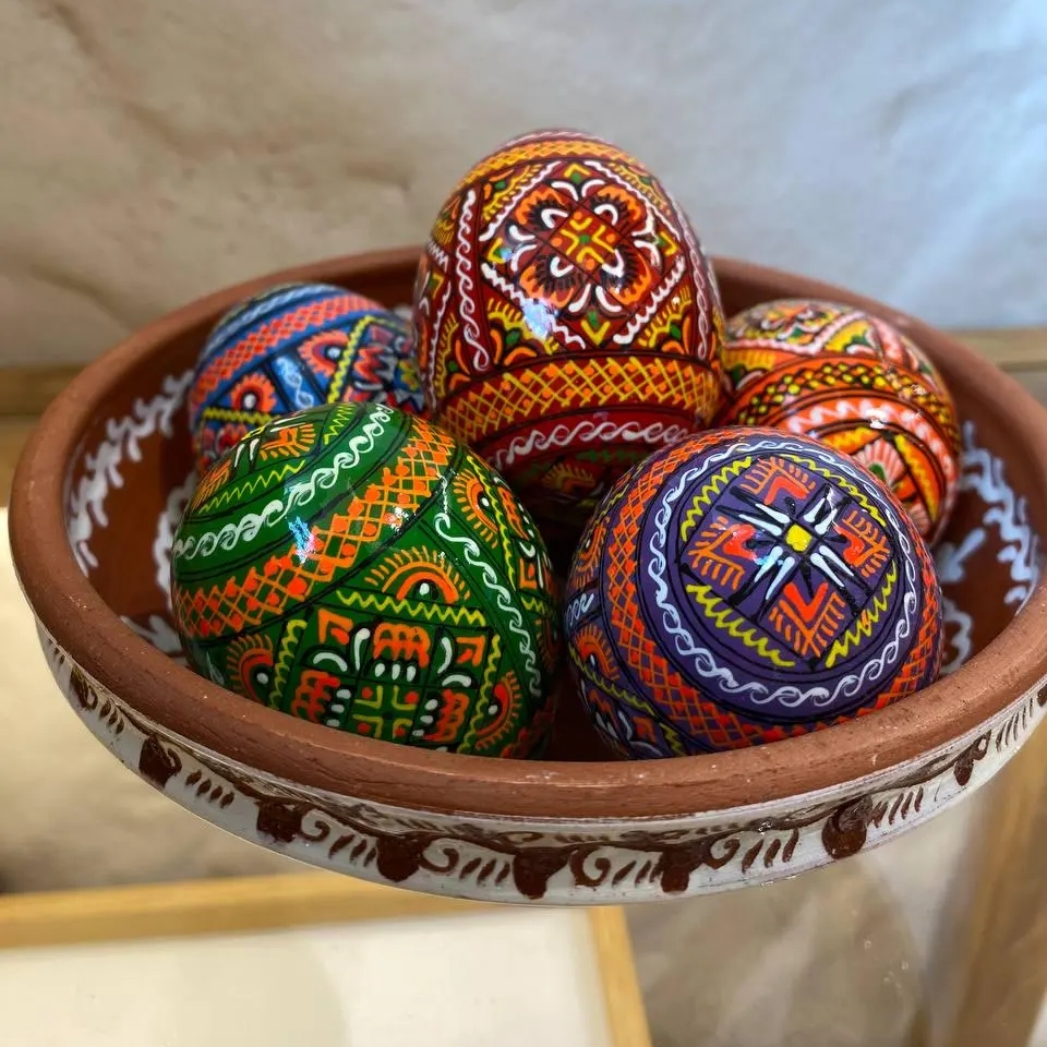 🔥ON SALE🔥6Pcs/Set Easter eggs - Painted traditional wooden eggs (Random Color）