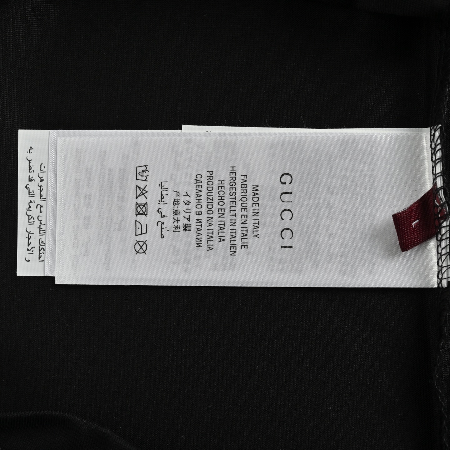 Gucci 25ss red and green letter foam print short sleeves